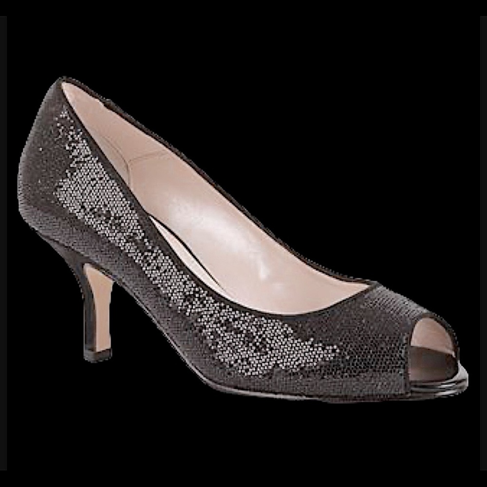 Women's Black Metallic Caparros Denver Pumps/Heels